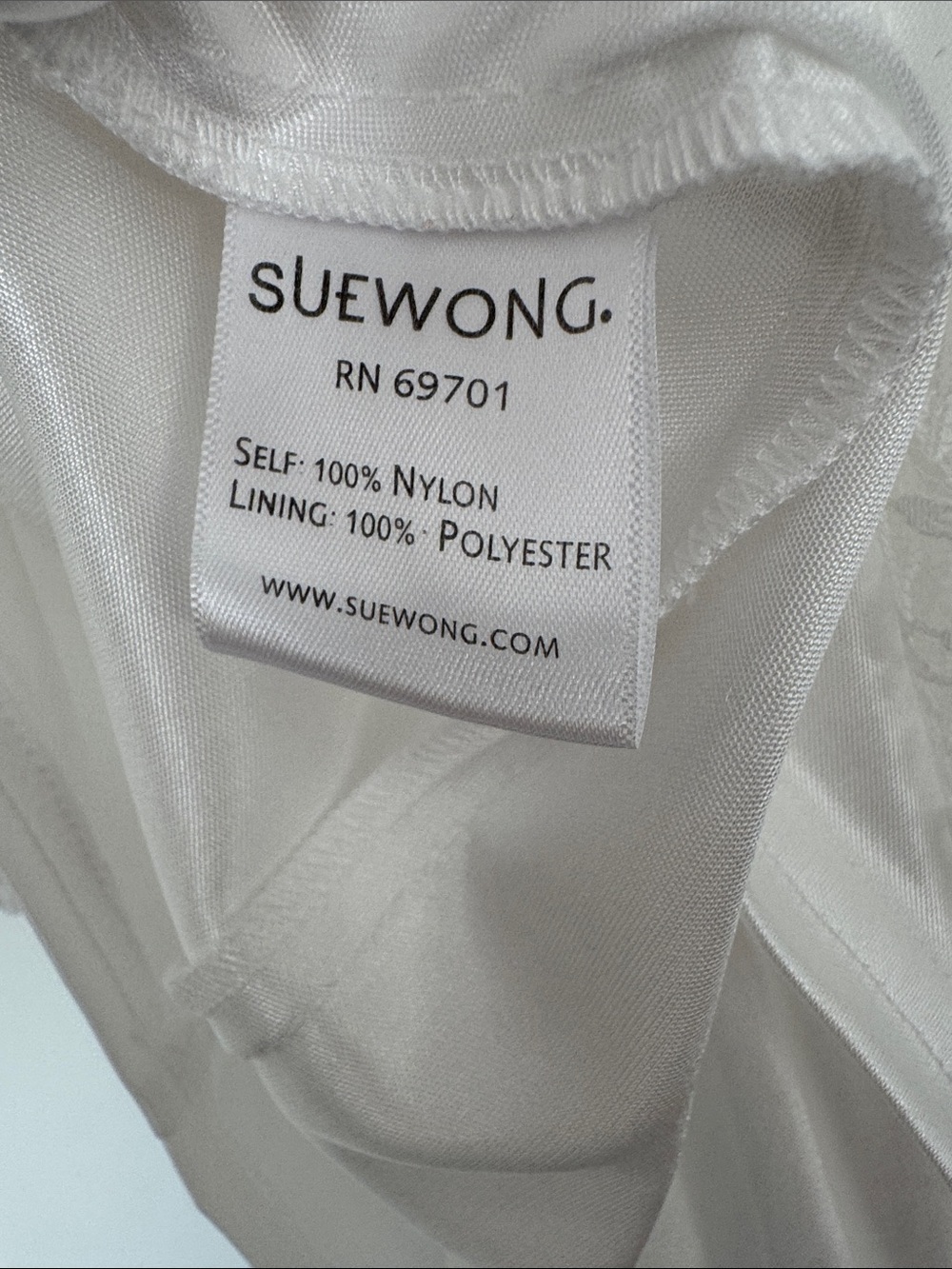 Sue Wong Lace Tiered Strapless Dress in White with Soutache Details - Picture 7 of 13